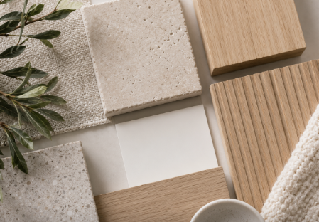 Warm minimalist Japandi-style kitchen extension interior