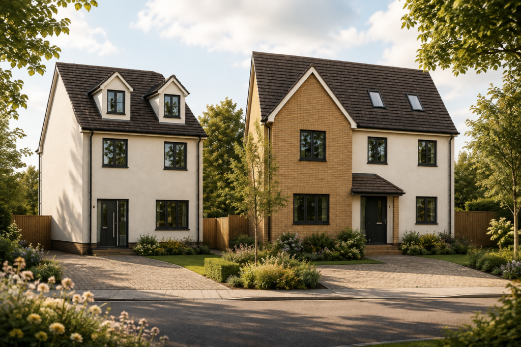 New Build House Chelmsford – Entrance Detail CGI